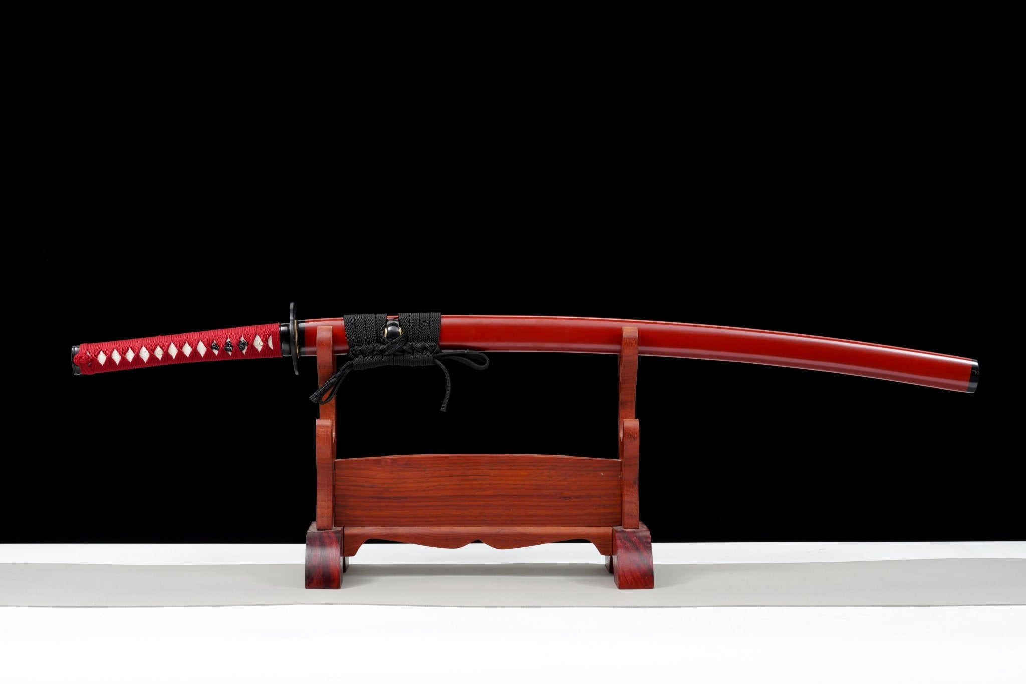 Katana Vermilion Flame Red Lacquer Saya Genuine Rayskin 紅炎 | KatanaSwordArt Katana For Sale 2025