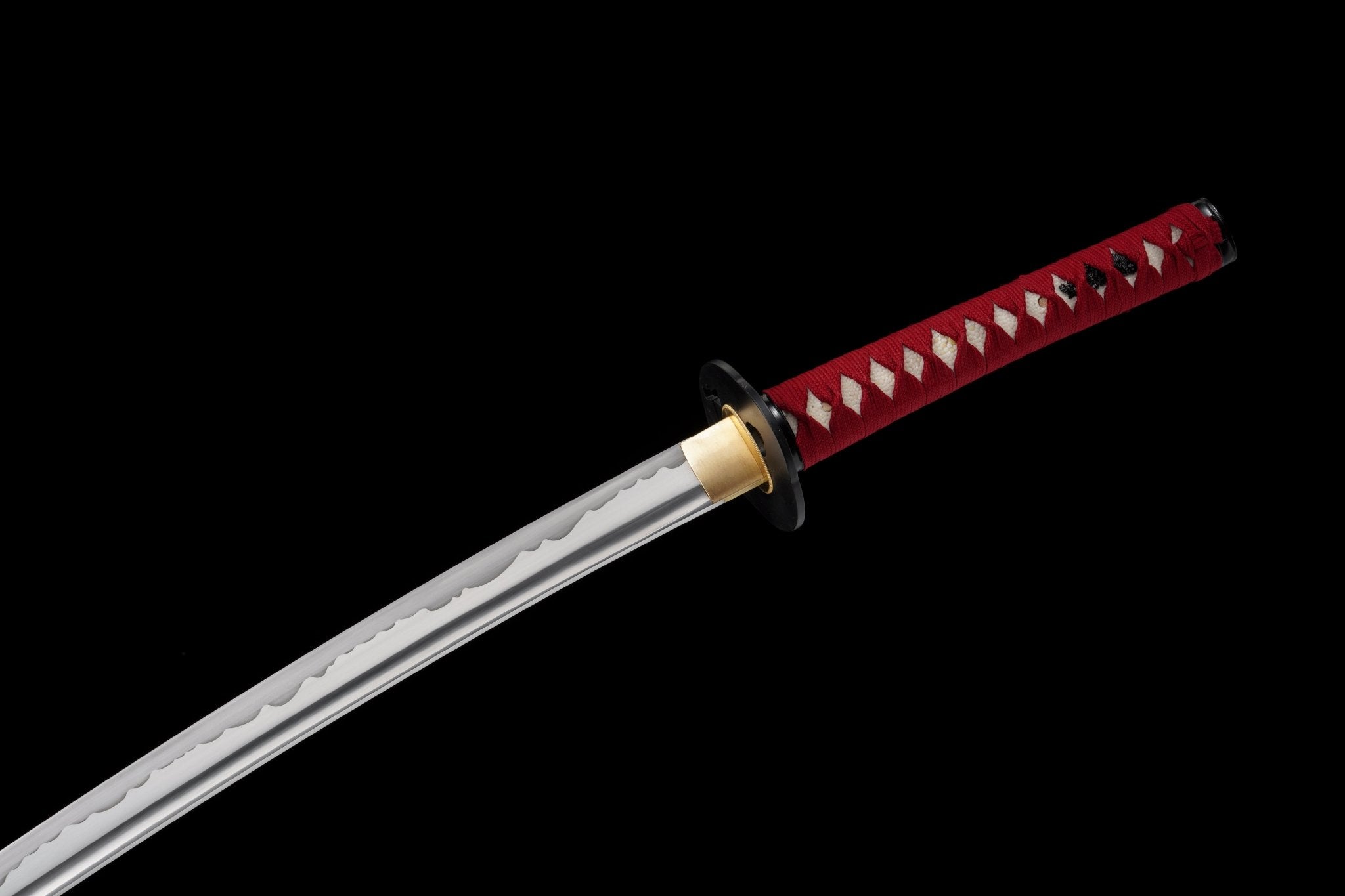 Katana Vermilion Flame Red Lacquer Saya Genuine Rayskin 紅炎 | KatanaSwordArt Katana For Sale 2025