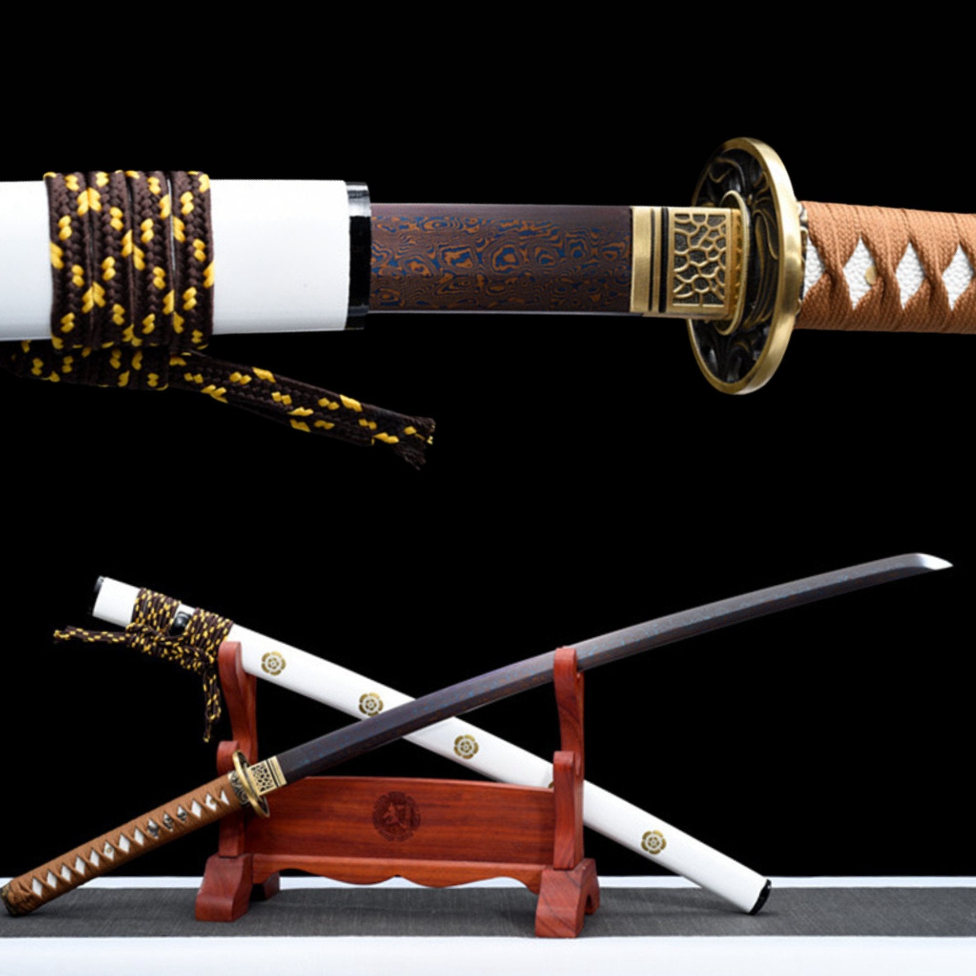 Katana XinLan Damascus Folded Steel Blue Blade 欣蓝 | KatanaSwordArt Katana For Sale 2025