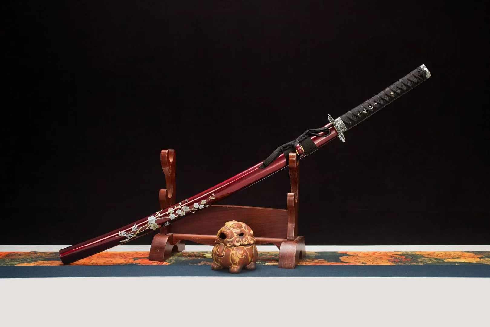 Katana XueYing Damascus Folded Steel Red Blade 血飲 | KatanaSwordArt Katana For Sale 2025