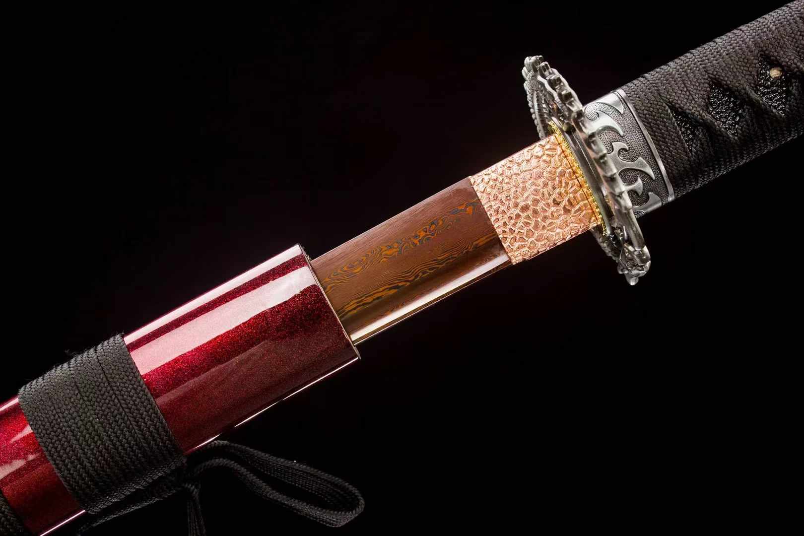 Katana XueYing Damascus Folded Steel Red Blade 血飲 | KatanaSwordArt Katana For Sale 2025