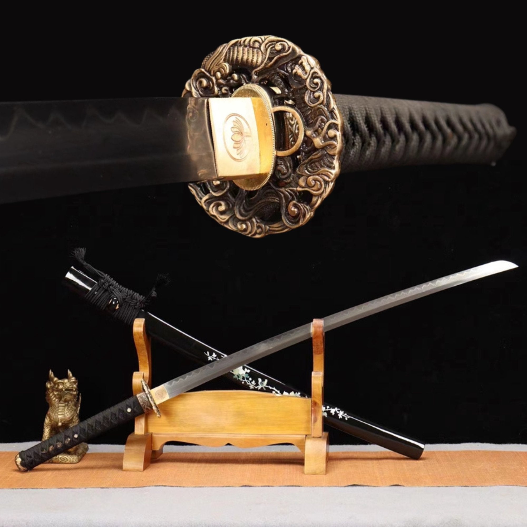 Katana Yunlong T10 Clay Tempered Black Saya 雲龍 | KatanaSwordArt Katana For Sale 2025