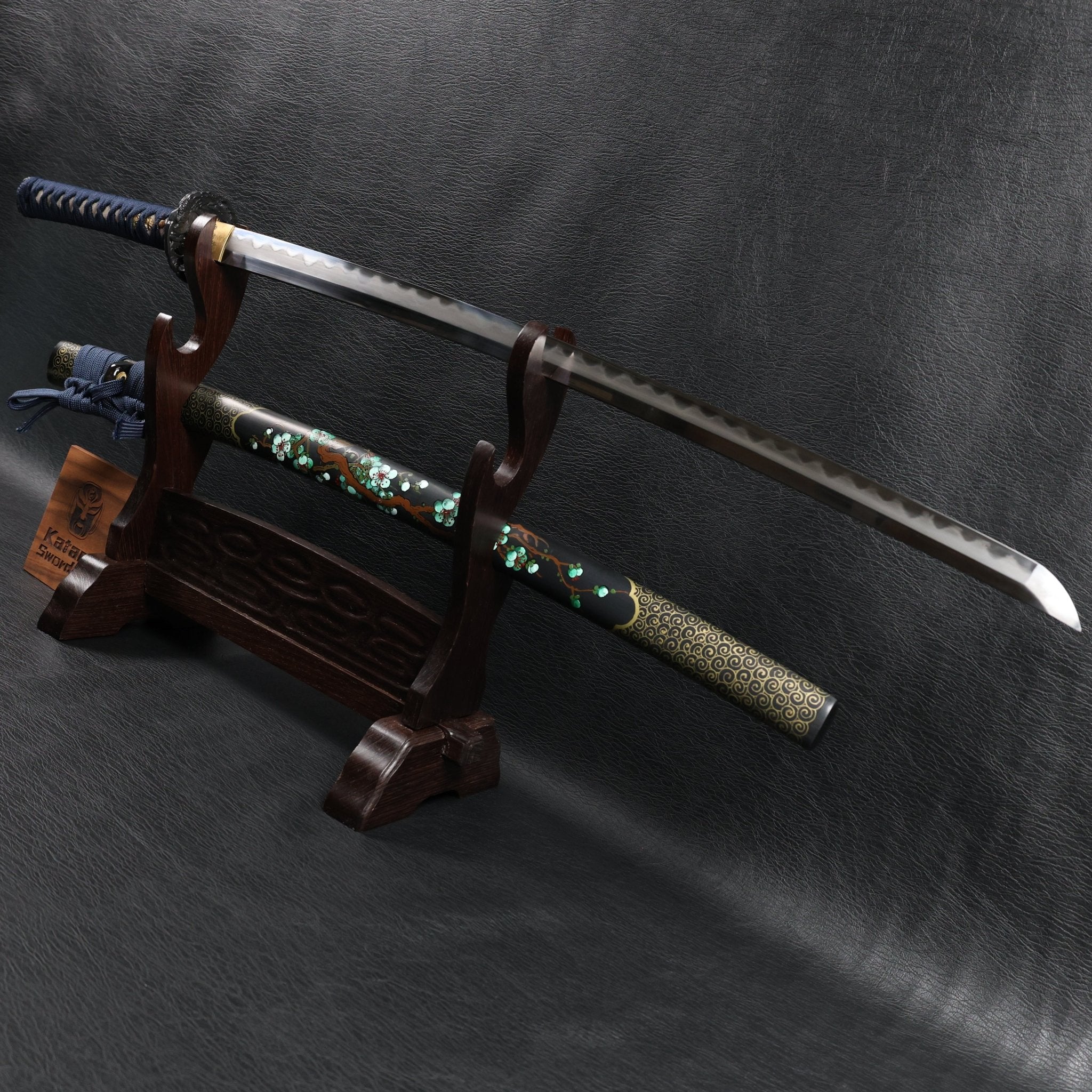 KSA Jin – Koiwave Katana Gomai Clay Tempered with Hand - Painted Plum Blossom Saya | KatanaSwordArt Katana For Sale 2025