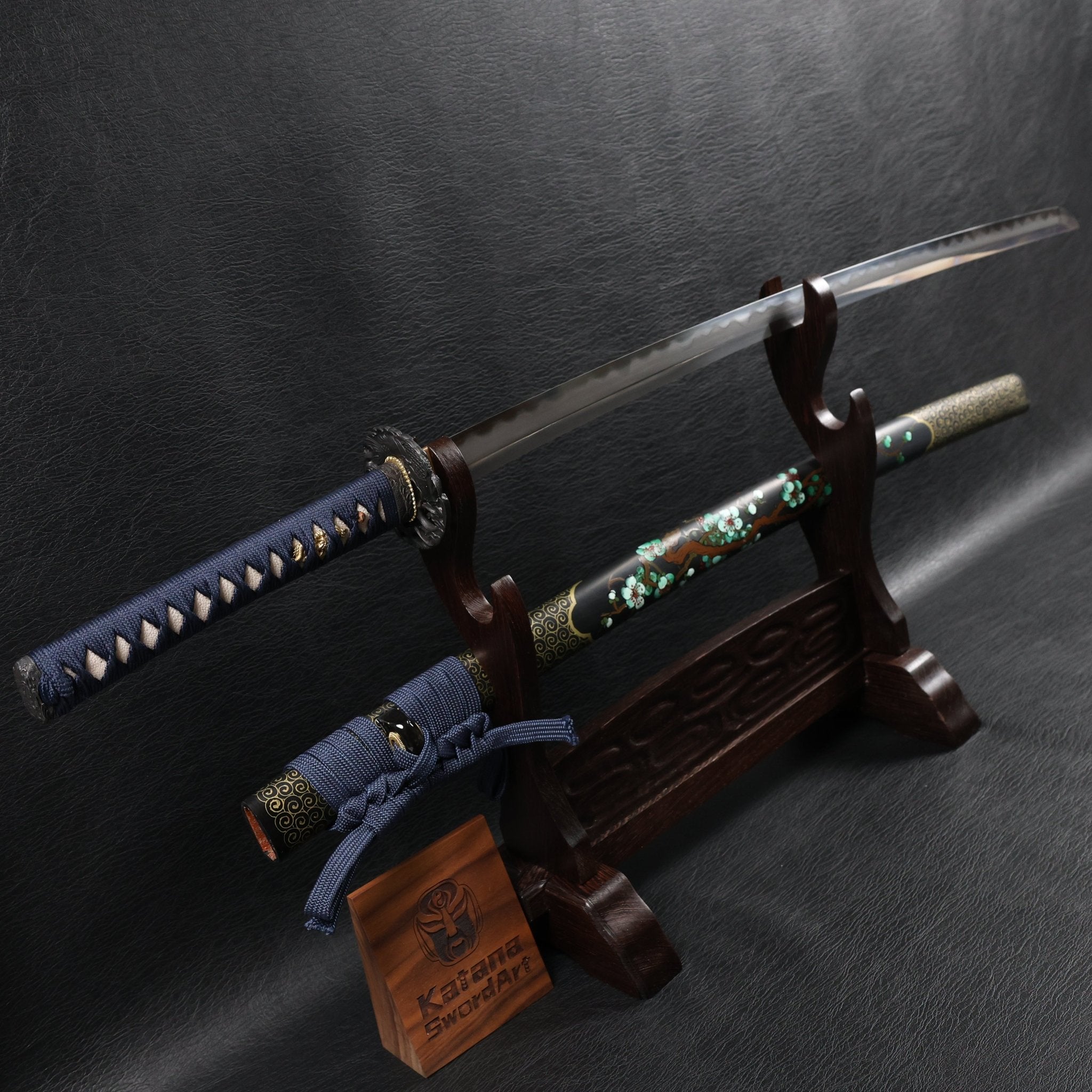 KSA Jin – Koiwave Katana Gomai Clay Tempered with Hand - Painted Plum Blossom Saya | KatanaSwordArt Katana For Sale 2025