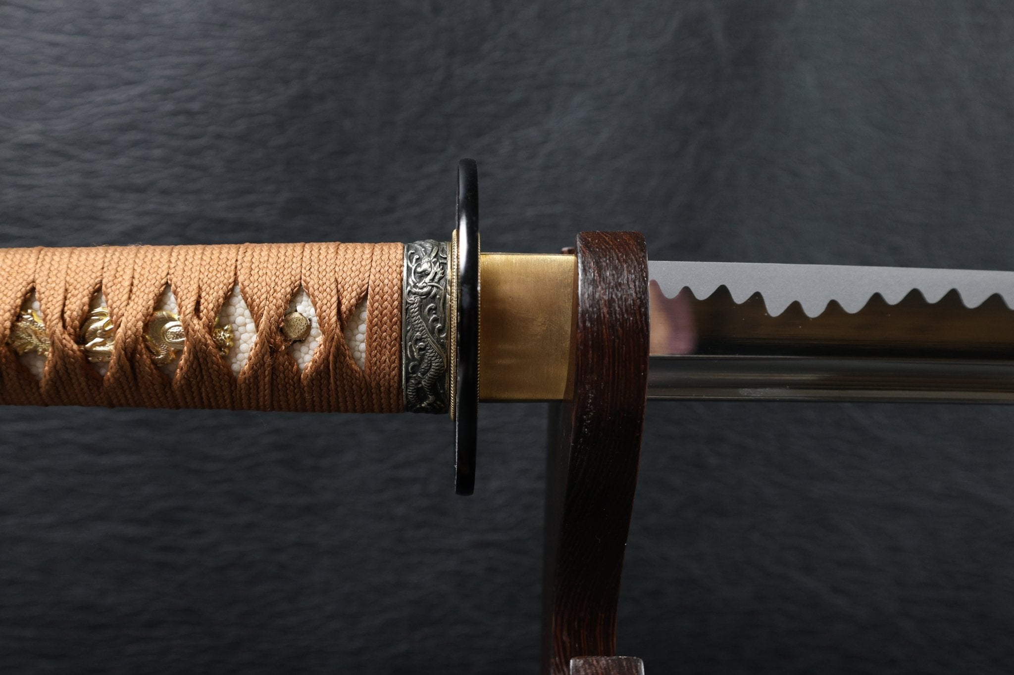 KSA Qing – EarthwaveDragon Katana Spring Steel with Chōji Midare Hamon | KatanaSwordArt Katana For Sale 2025