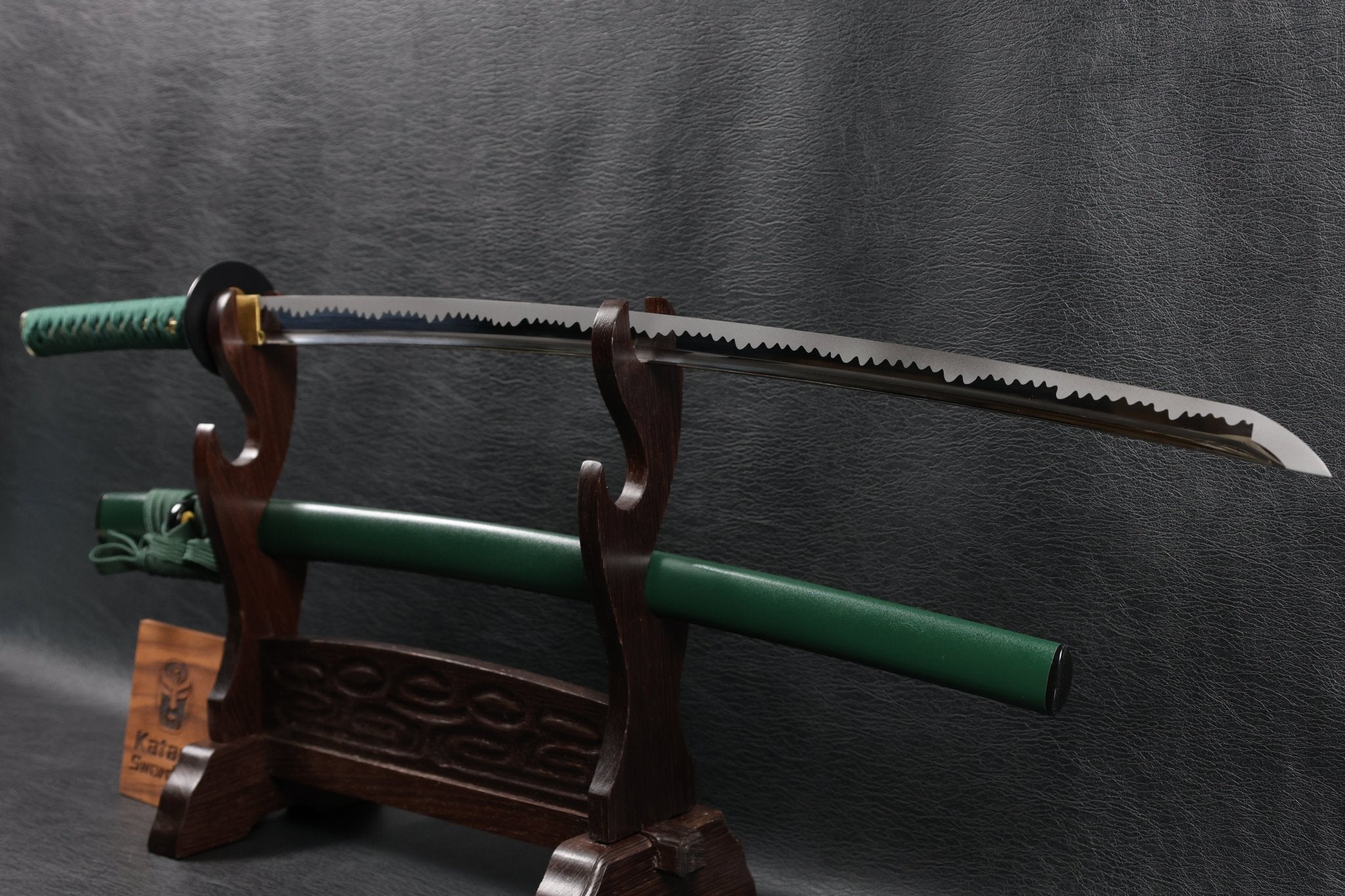 KSA Qing – EmeraldMist Katana Spring Steel with Chōji Midare Hamon | KatanaSwordArt Katana For Sale 2025