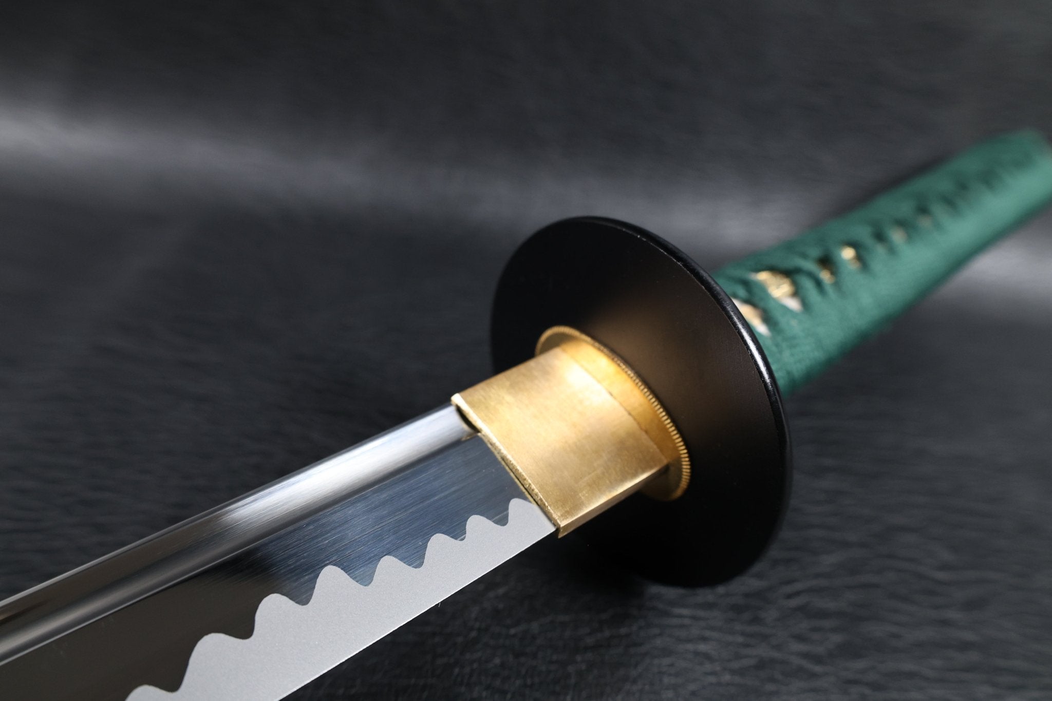 KSA Qing – EmeraldMist Katana Spring Steel with Chōji Midare Hamon | KatanaSwordArt Katana For Sale 2025