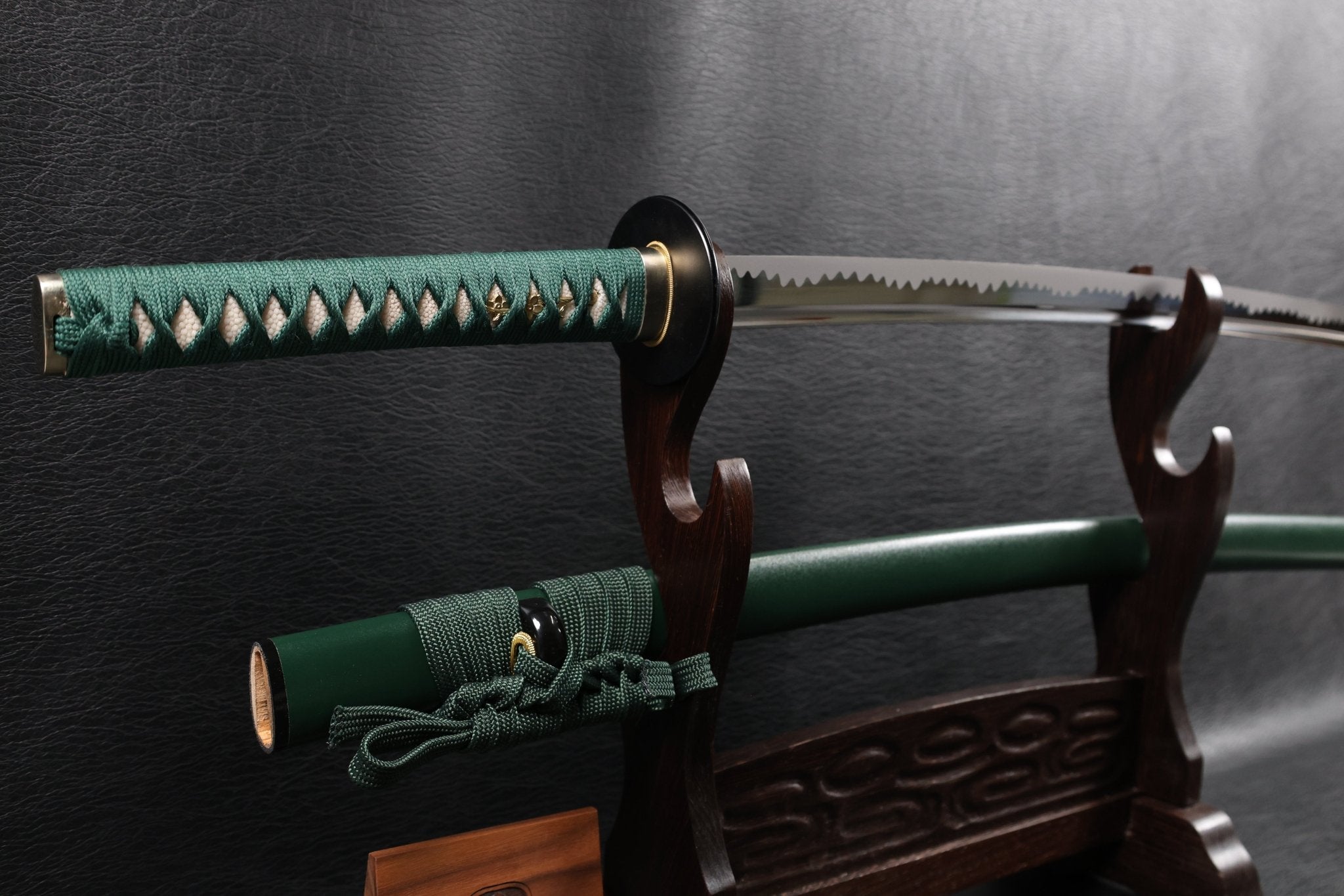 KSA Qing – EmeraldMist Katana Spring Steel with Chōji Midare Hamon | KatanaSwordArt Katana For Sale 2025