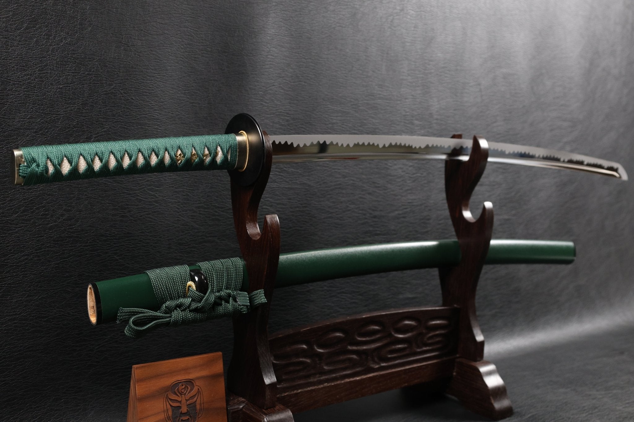 KSA Qing – EmeraldMist Katana Spring Steel with Chōji Midare Hamon | KatanaSwordArt Katana For Sale 2025