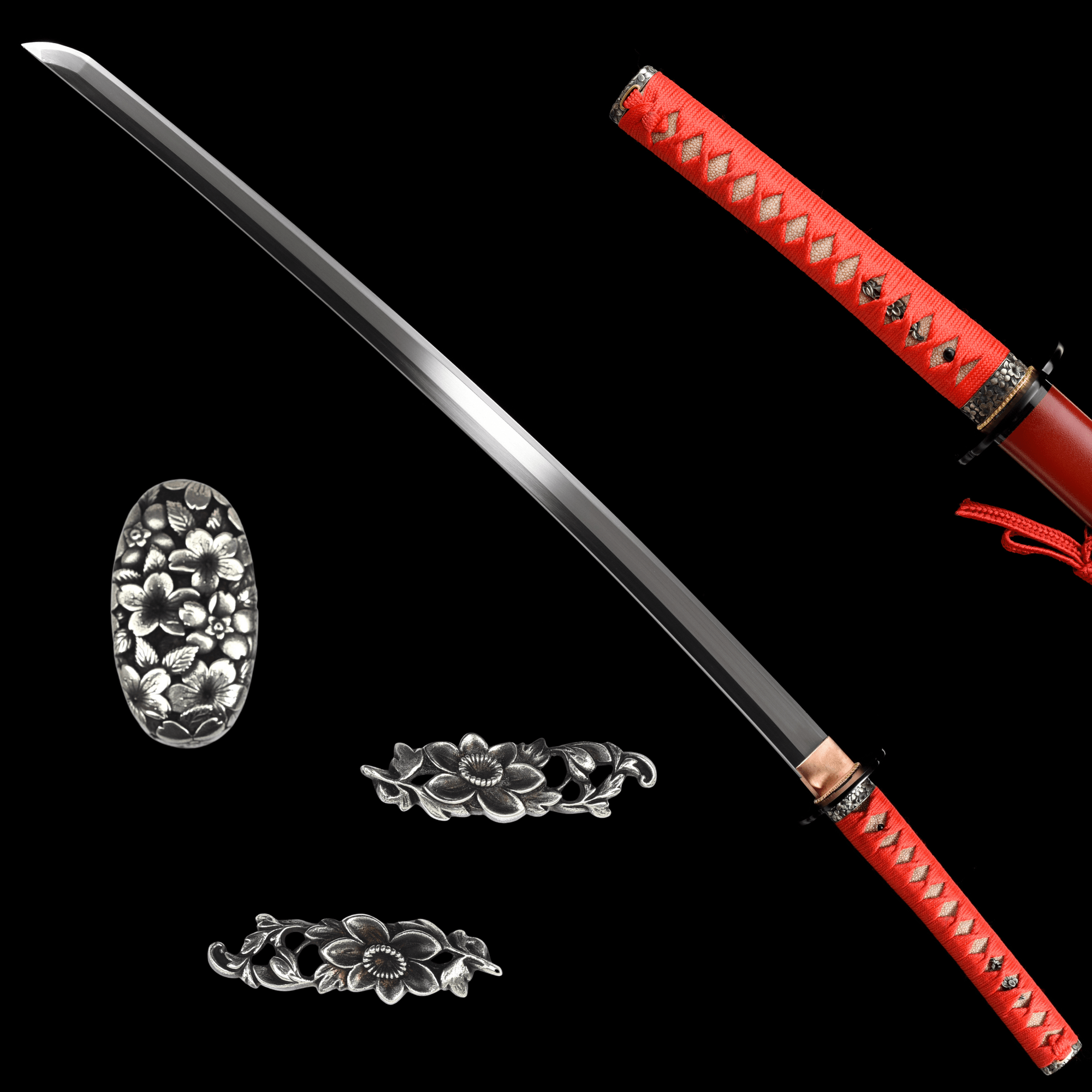 Performance Katana Crimson Edge High Carbon Clay Tempered Red Saya 緋刃 | KatanaSwordArt Katana For Sale 2025