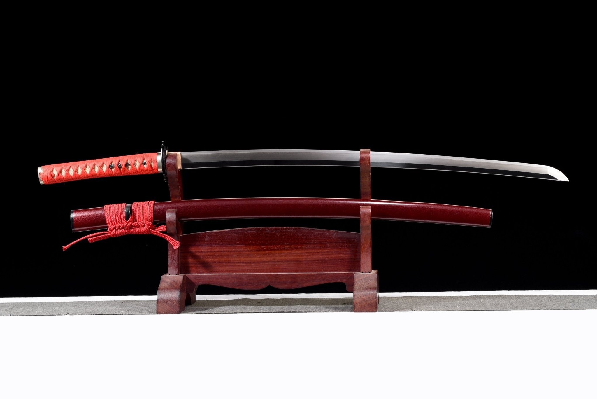 Performance Katana Crimson Flame High Carbon Clay Tempered Red Saya 紅焰 | KatanaSwordArt Katana For Sale 2025