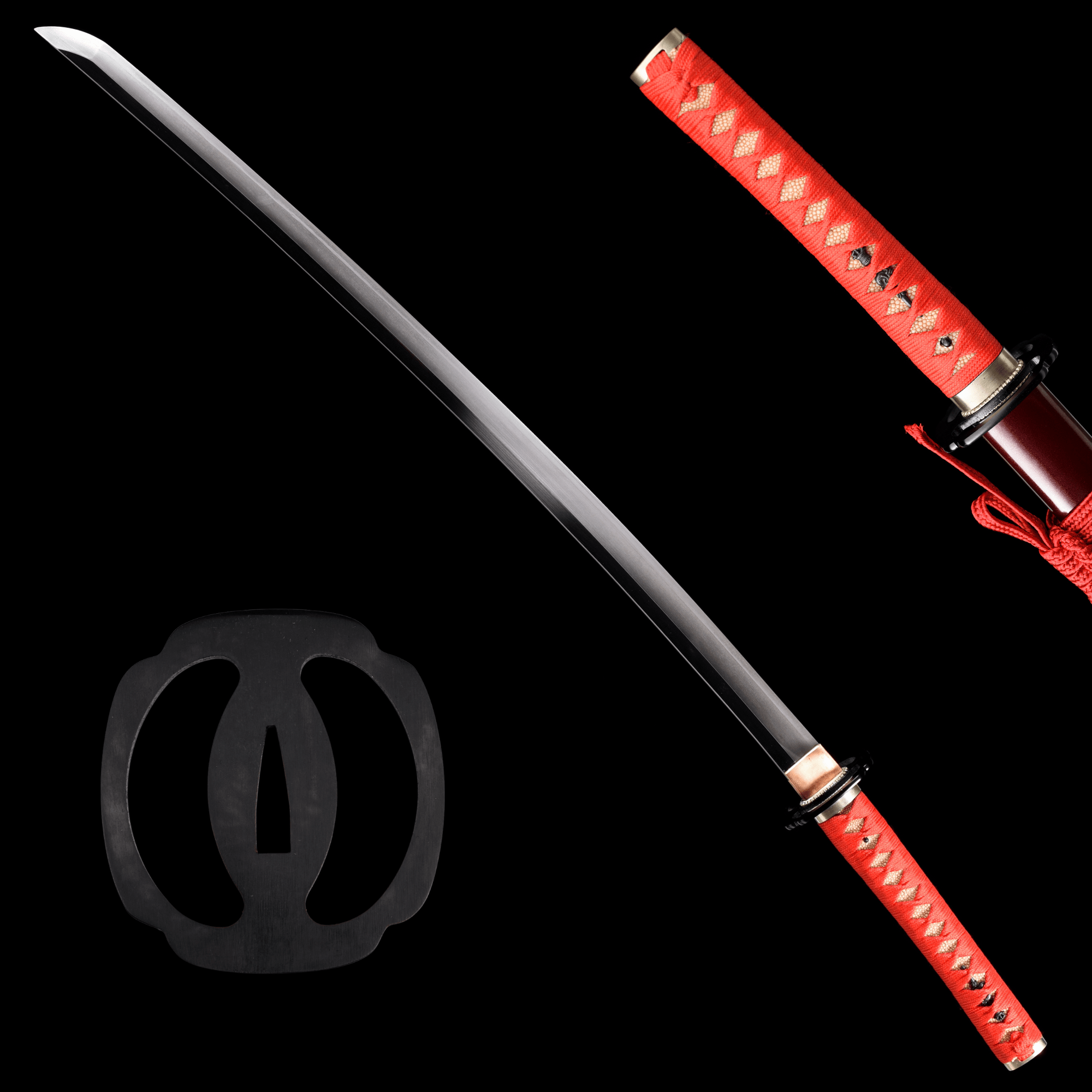 Performance Katana Crimson Flame High Carbon Clay Tempered Red Saya 紅焰 | KatanaSwordArt Katana For Sale 2025