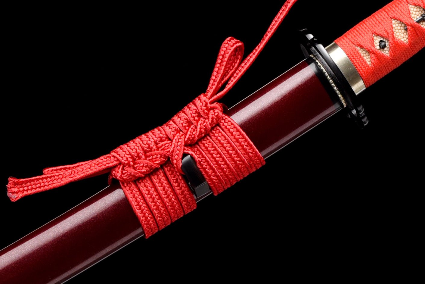 Performance Katana Crimson Flame High Carbon Clay Tempered Red Saya 紅焰 | KatanaSwordArt Katana For Sale 2025