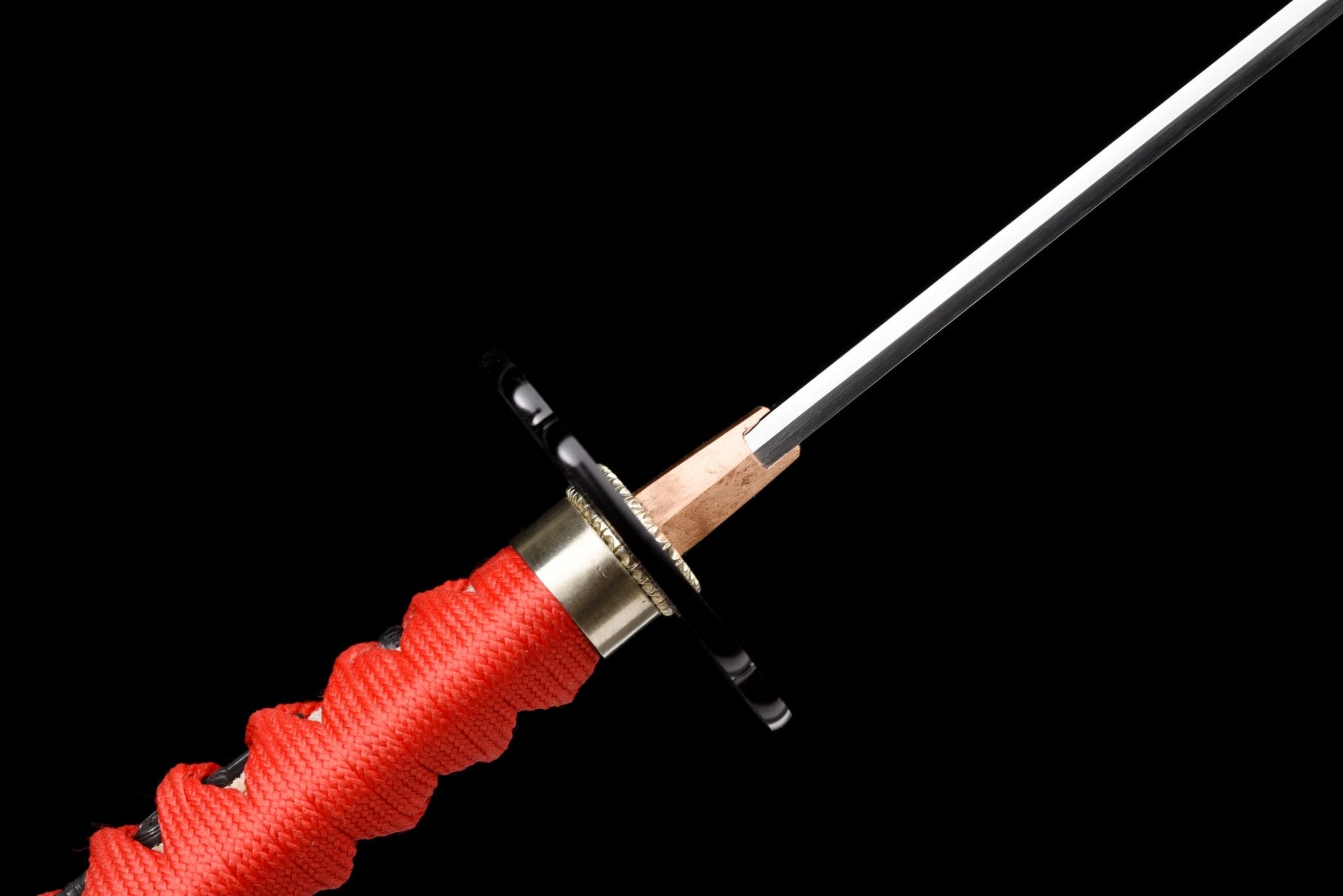 KSA Feng – CrimsonFlame Katana High Carbon Clay Tempered with Red Glos