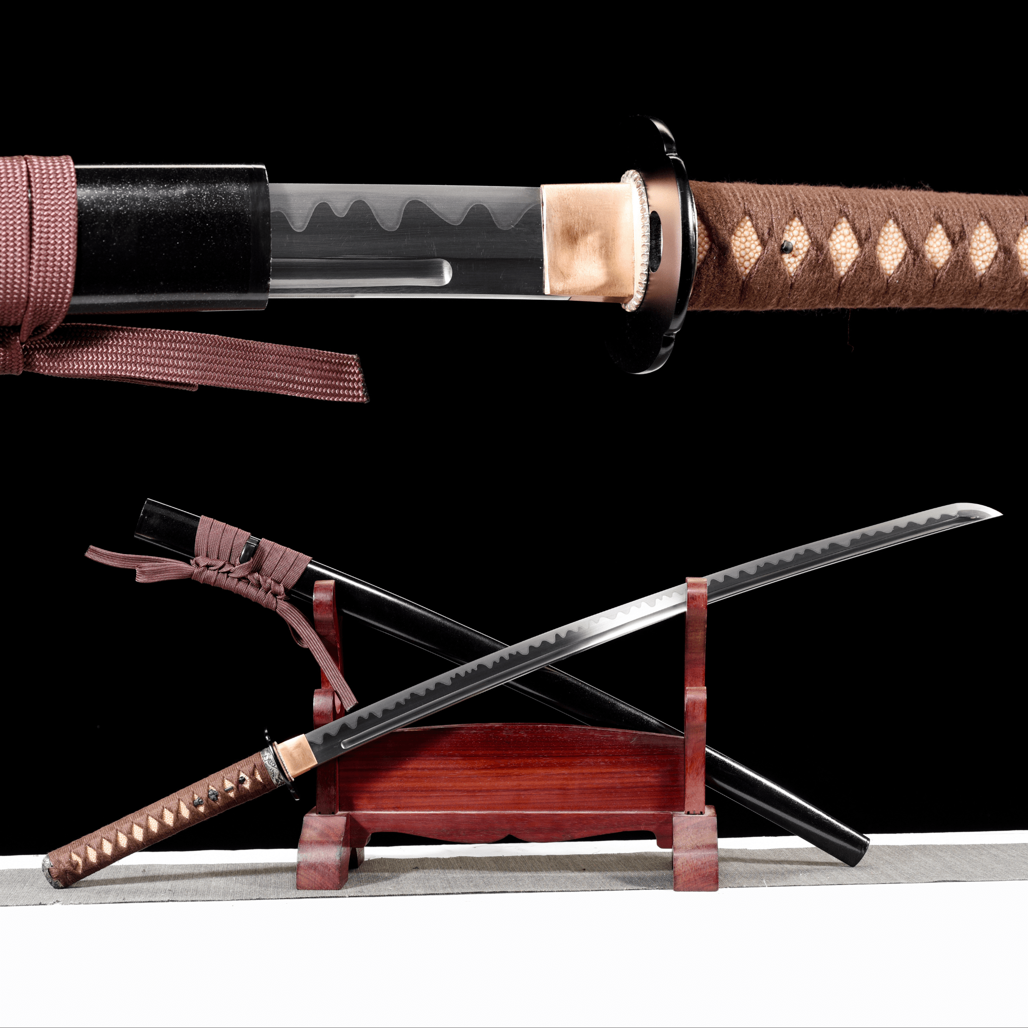 Performance Katana Earth Flame Spring Steel Black Saya 焰土 | KatanaSwordArt Katana For Sale 2025