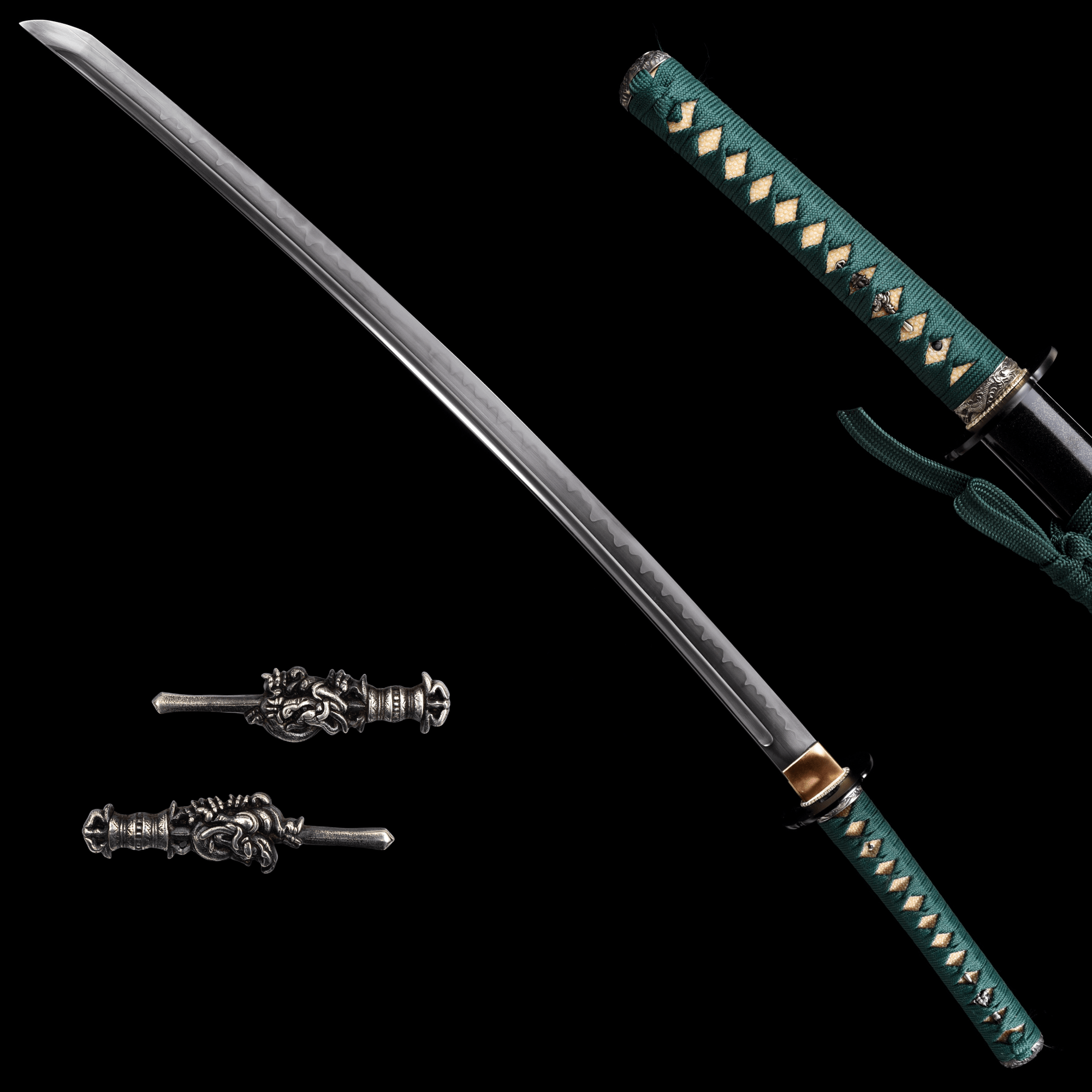Performance Katana Evergreen Spirit High Carbon Clay Tempered Black Saya 常青 | KatanaSwordArt Katana For Sale 2025