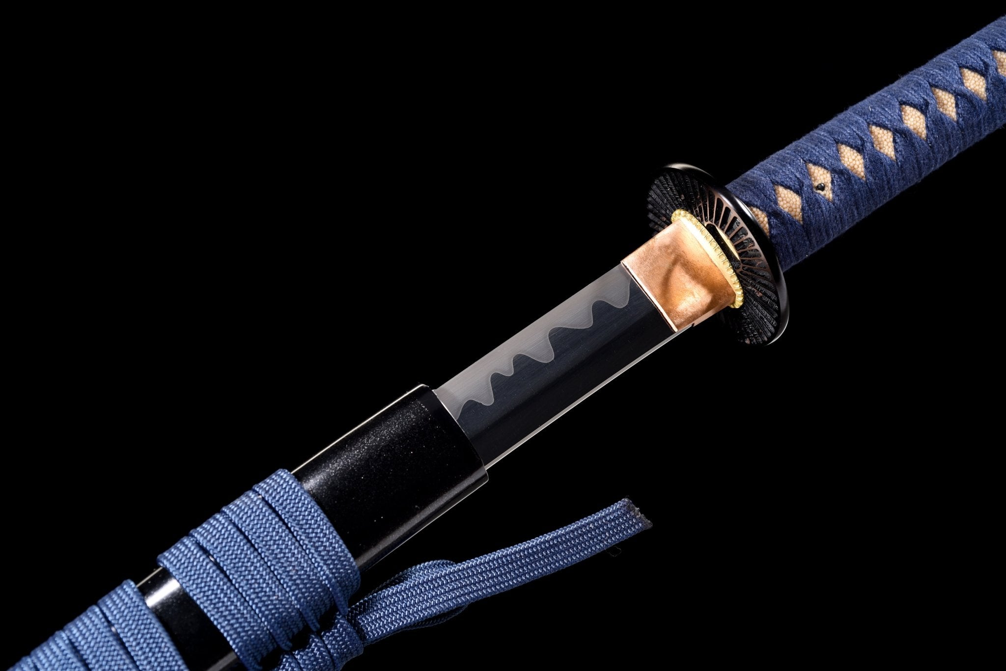Performance Katana Lotus Flame Spring Steel Black Saya 藍蓮 | KatanaSwordArt Katana For Sale 2025