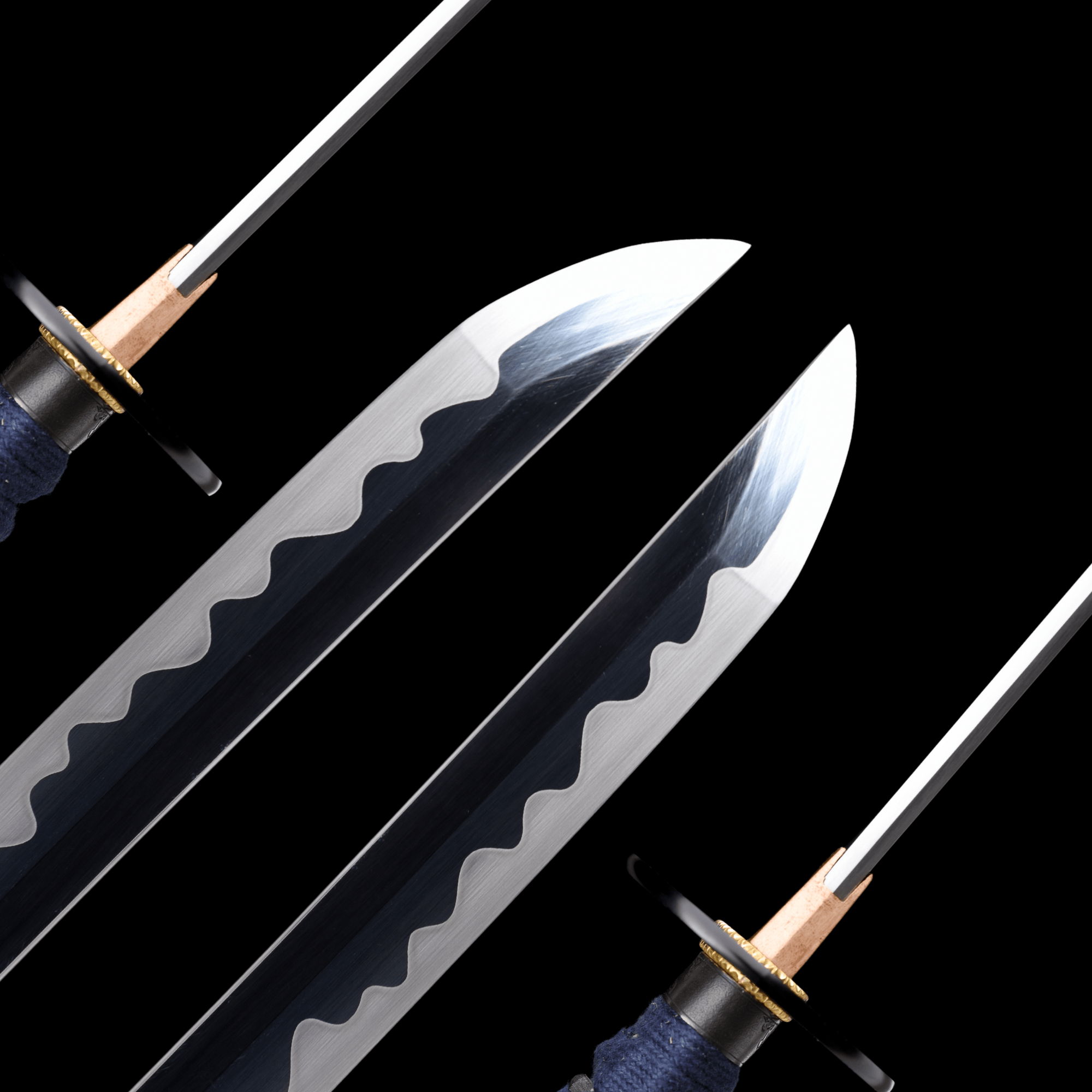 Performance Katana Lotus Flame Spring Steel Black Saya 藍蓮 | KatanaSwordArt Katana For Sale 2025