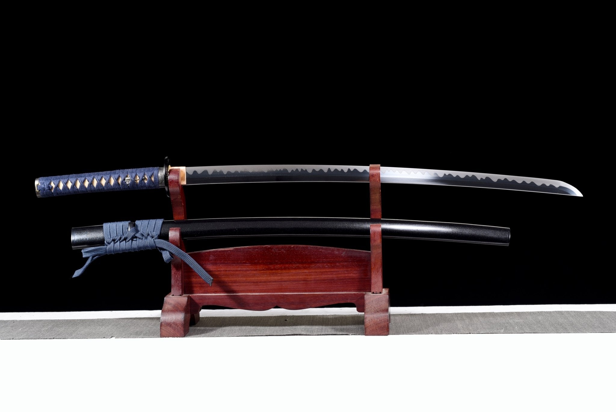 Performance Katana Lotus Flame Spring Steel Black Saya 藍蓮 | KatanaSwordArt Katana For Sale 2025
