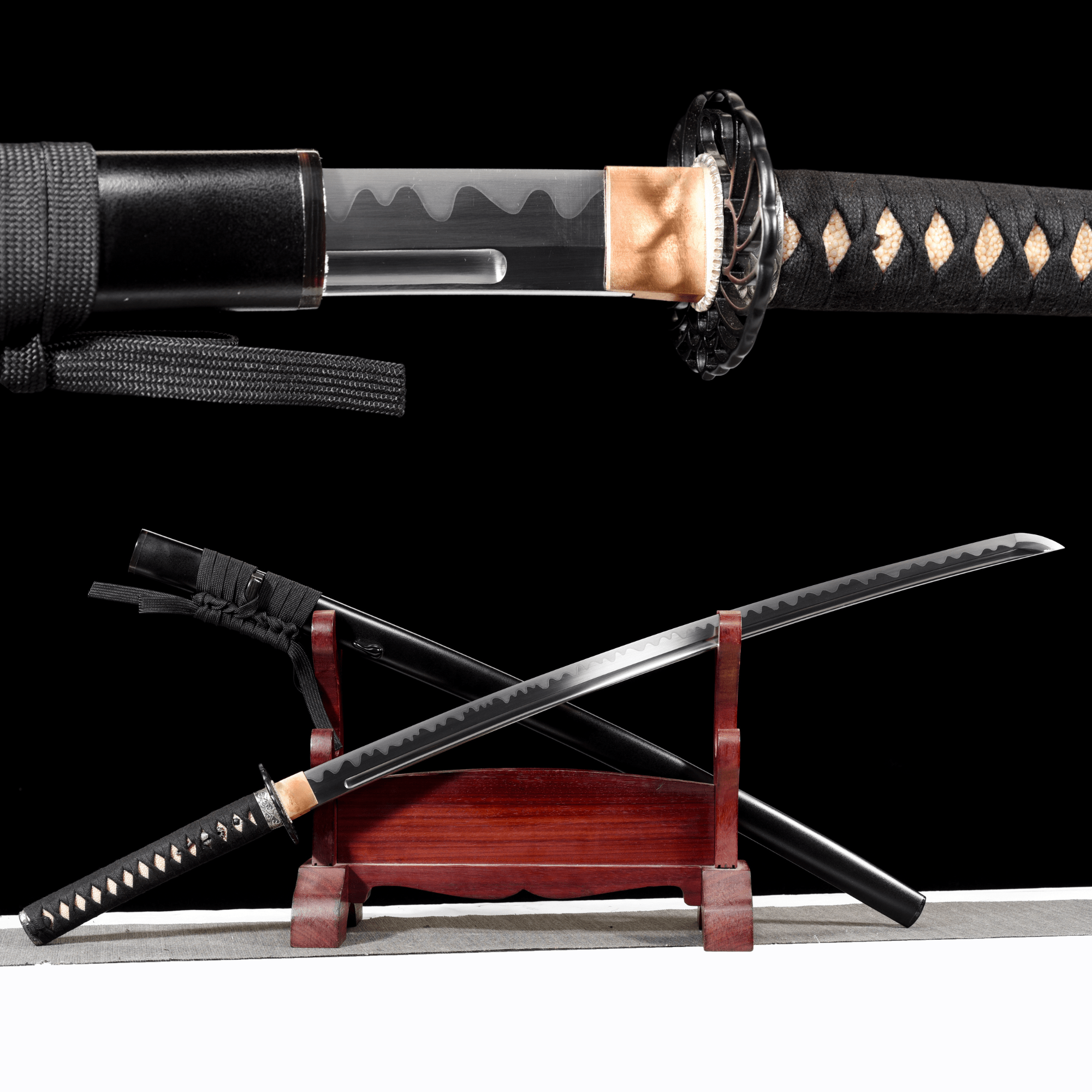 Performance Katana Midnight Surge Spring Steel Black Saya 黒潮 | KatanaSwordArt Katana For Sale 2025