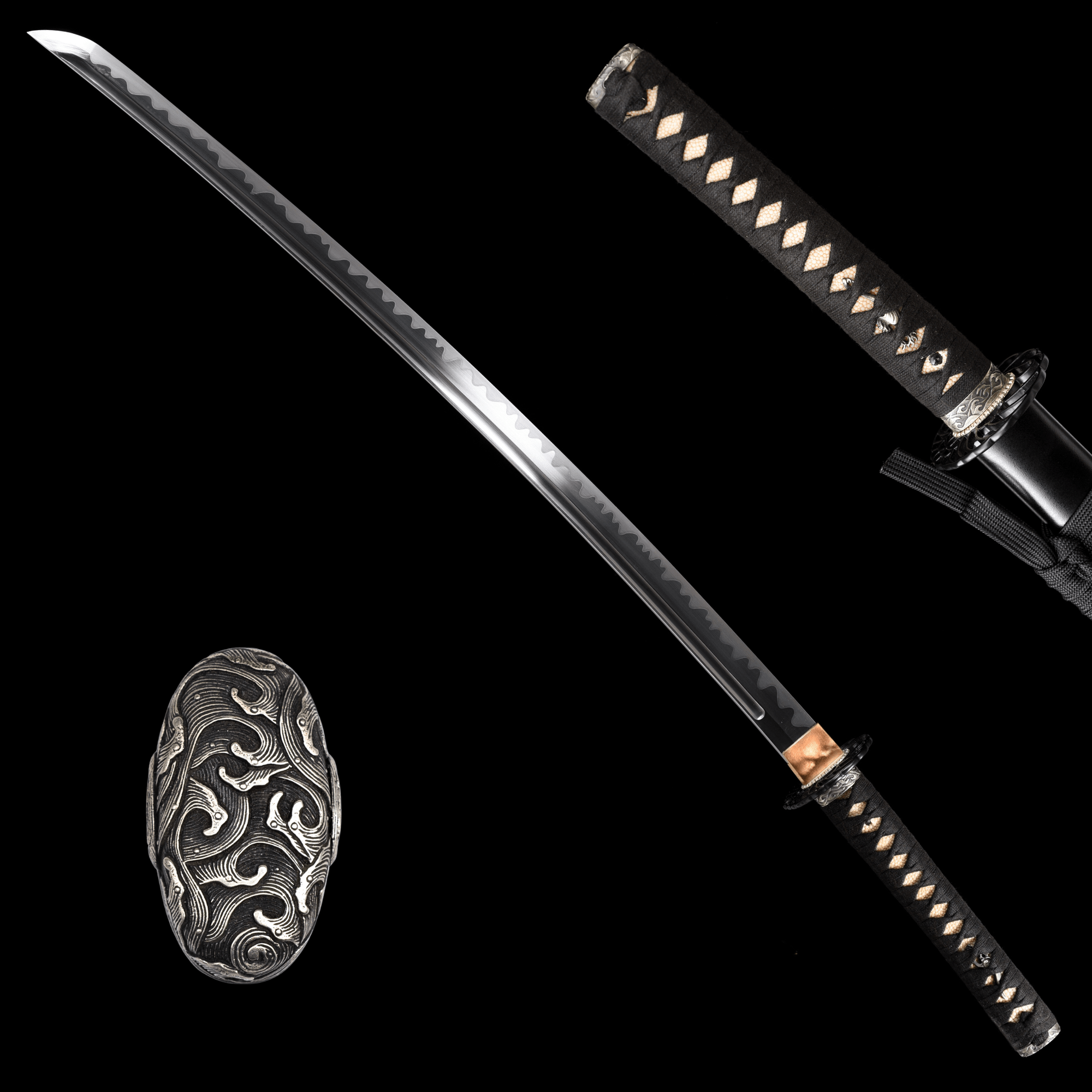 Performance Katana Midnight Surge Spring Steel Black Saya 黒潮 | KatanaSwordArt Katana For Sale 2025