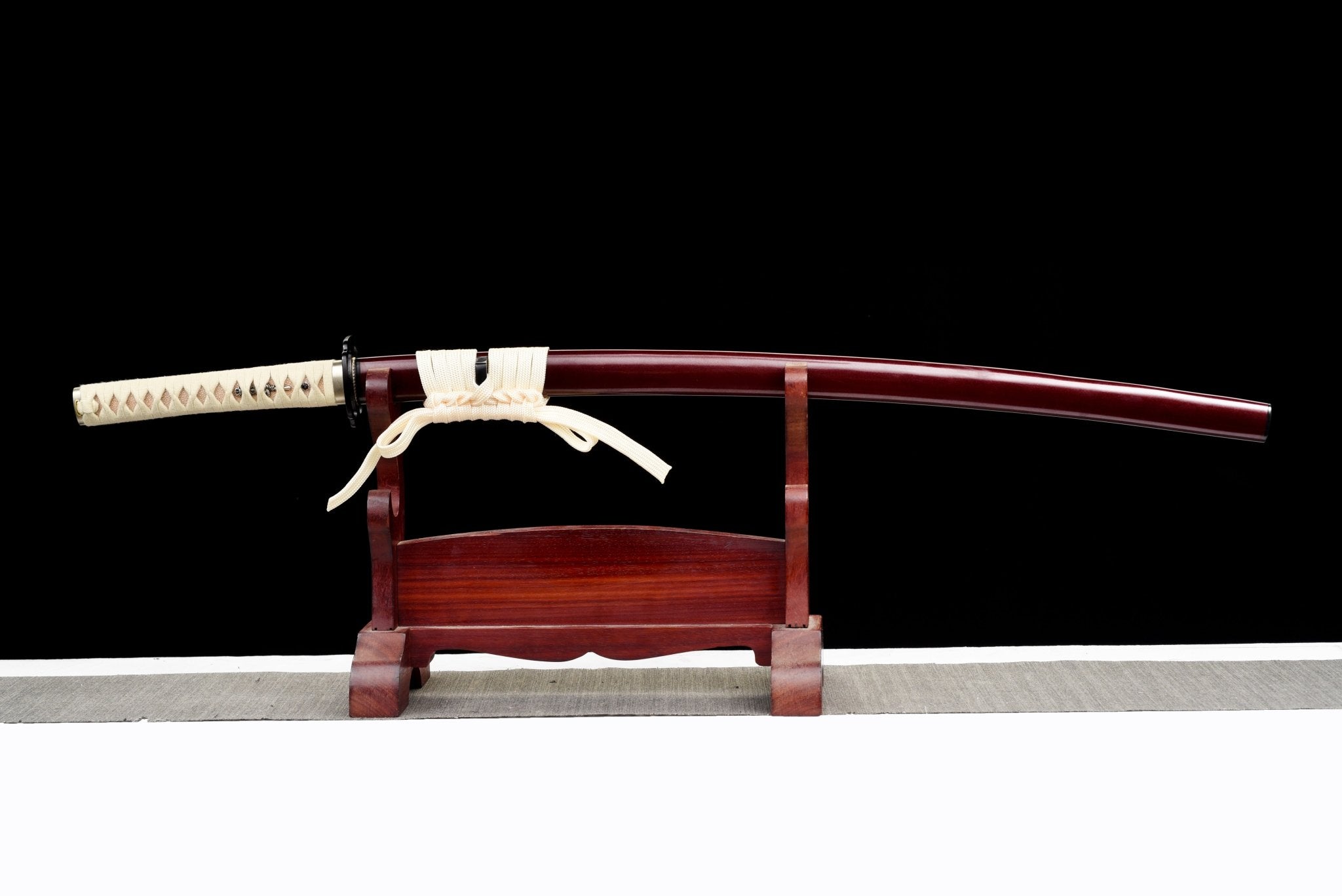 Performance Katana Pale Moon High Carbon Clay Tempered Red Saya 淡月 | KatanaSwordArt Katana For Sale 2025