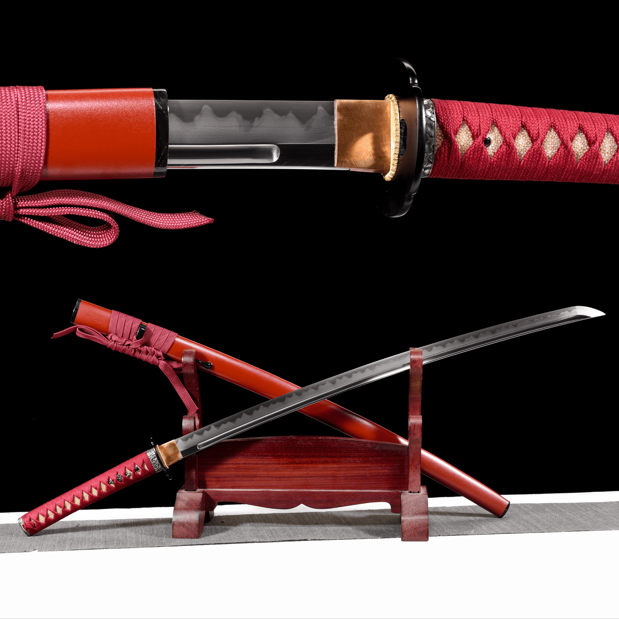 Performance Katana Shin Flame High Carbon Clay Tempered Black Saya 真焰 | KatanaSwordArt Katana For Sale 2025