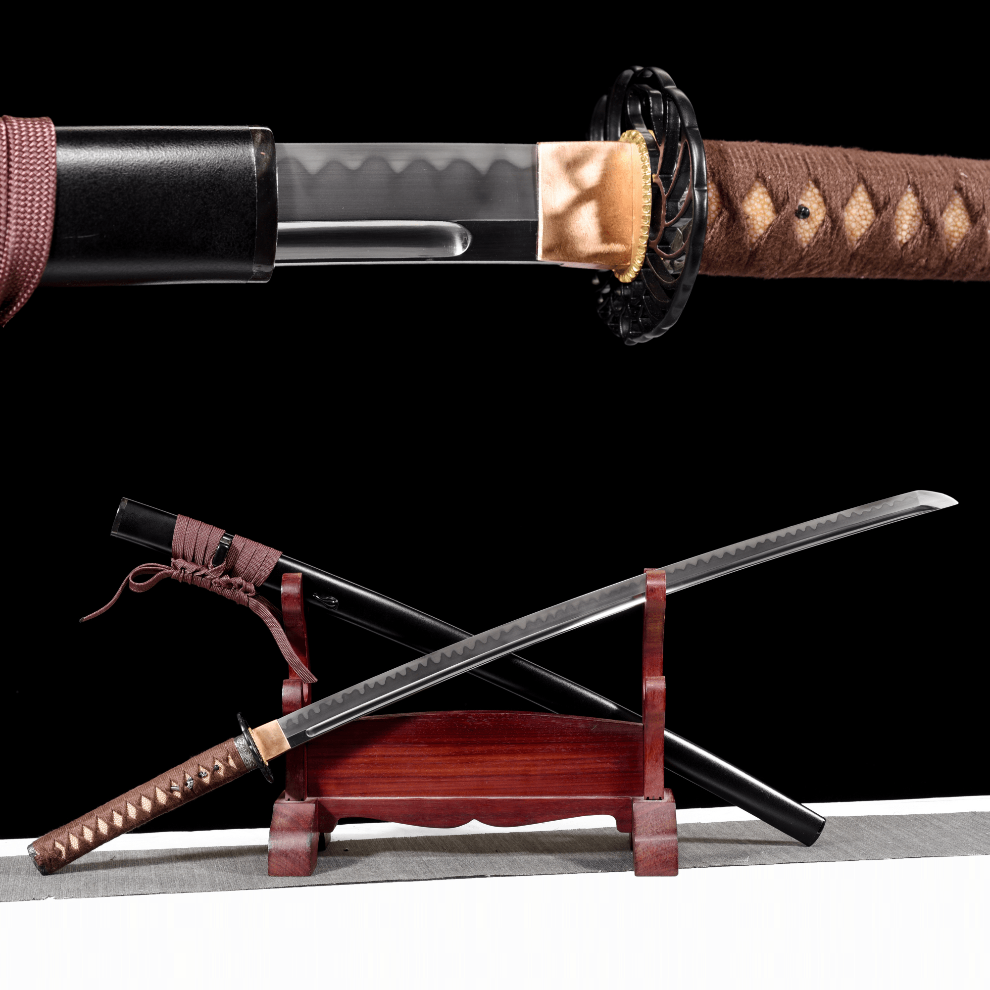 Performance Katana Silent Wave High Carbon Clay Tempered Black Saya 靜浪 | KatanaSwordArt Katana For Sale 2025