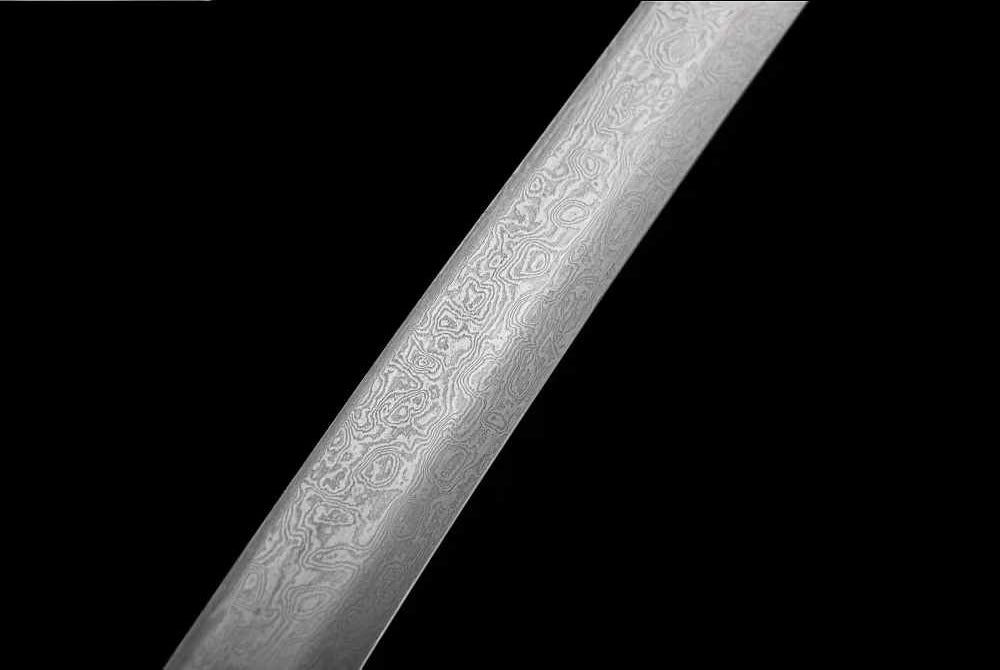 Tachi Sword Fujiwara Damascus Folded Steel Red Saya 藤原 | KatanaSwordArt Katana For Sale 2025