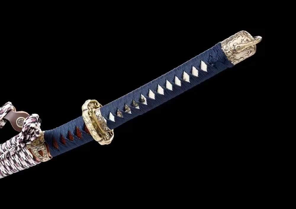 Tachi Sword Fujiwara Damascus Folded Steel Red Saya 藤原 | KatanaSwordArt Katana For Sale 2025