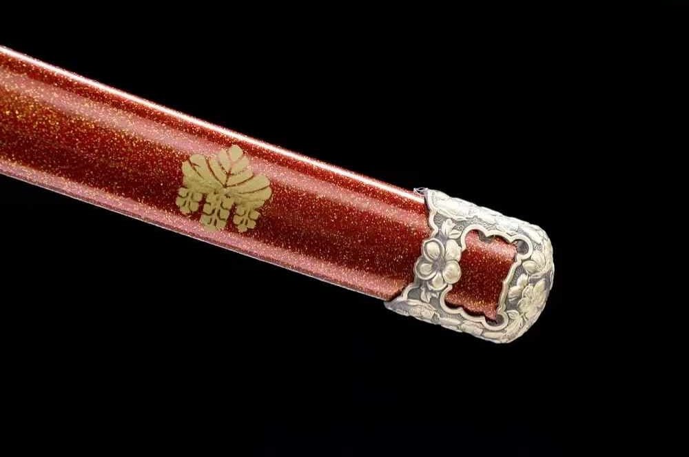 Tachi Sword Fujiwara Damascus Folded Steel Red Saya 藤原 | KatanaSwordArt Katana For Sale 2025