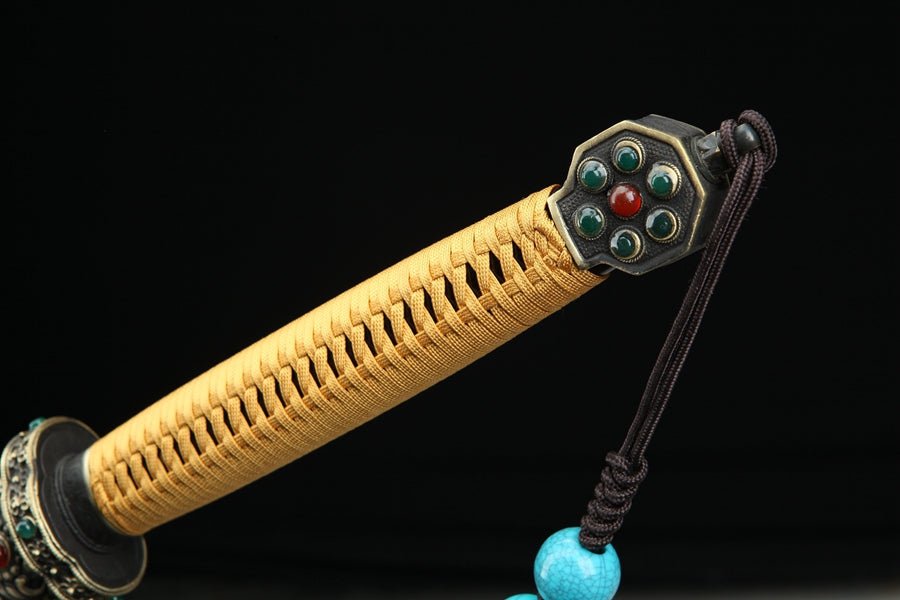 Tang Dao Chengying Damascus Folded Clay Tempered Ebony Wood Scabbard 承影 | KatanaSwordArt Dao For Sale