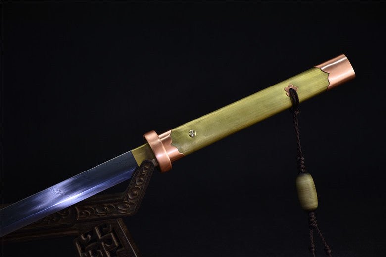 Tang Dao Datang Damascus Folded Brass Scabbard 大唐 | KatanaSwordArt Dao For Sale