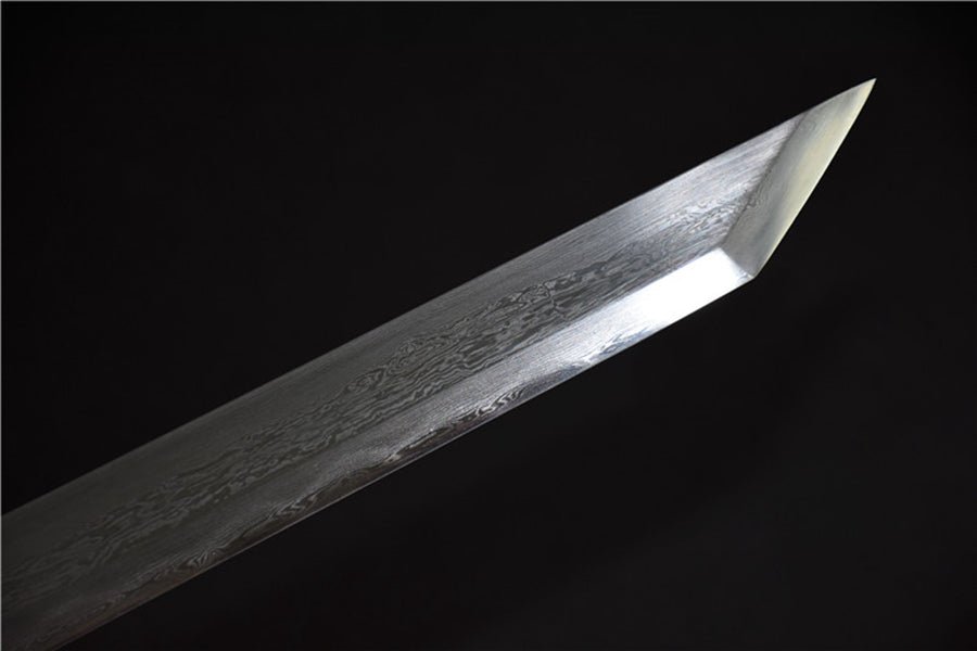 Tang Dao Phoenix Damascus Folded Clay Tempered Ebony Wood Scabbard 鳳凰 | KatanaSwordArt Dao For Sale