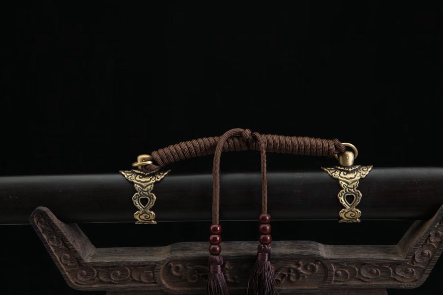 Tang Dao Shuilong Damascus Folded Clay Tempered Ebony Wood Scabbard 水龍 | KatanaSwordArt Dao For Sale