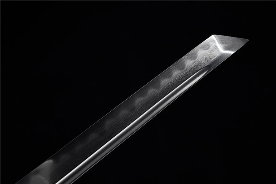 Tang Dao Xianglong Damascus Folded Clay Tempered Brass Scabbard 祥龍 | KatanaSwordArt Dao For Sale