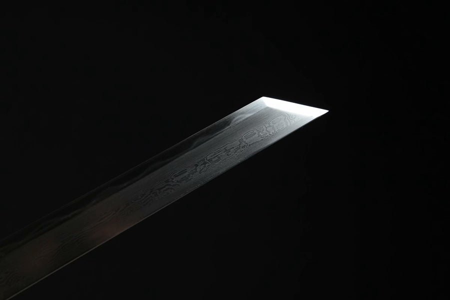 Tang Dao Xuanzong Damascus Folded Clay Tempered Ebony Wood Scabbard 玄宗 | KatanaSwordArt Dao For Sale