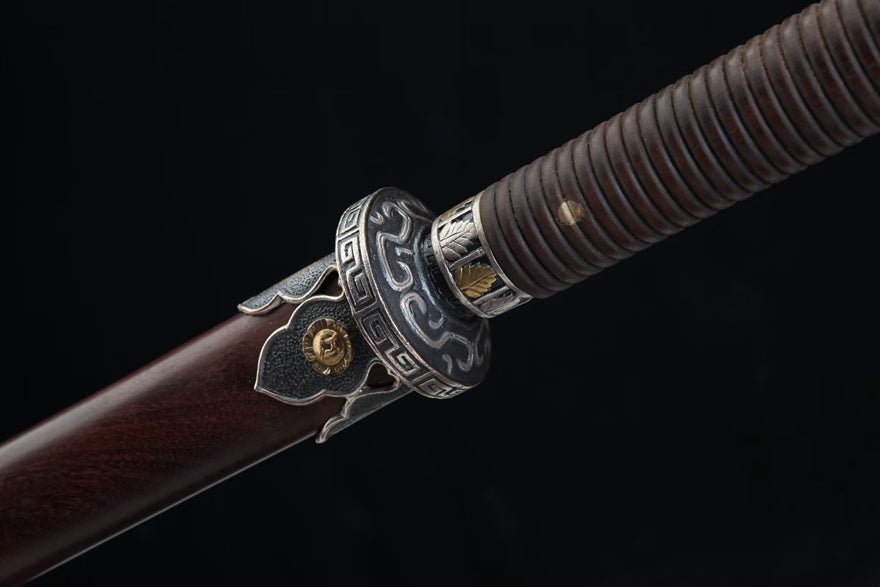 Tang Dao Yuhuan Damascus Folded Clay Tempered Rosewood Scabbard 玉環 | KatanaSwordArt Dao For Sale