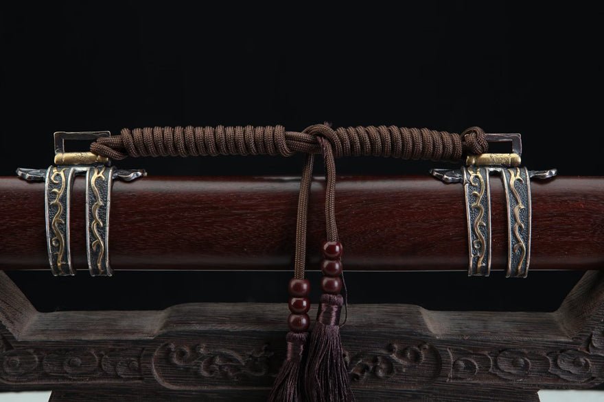 Tang Dao Yuhuan Damascus Folded Clay Tempered Rosewood Scabbard 玉環 | KatanaSwordArt Dao For Sale