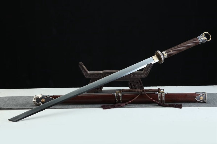 Tang Dao Yuhuan Damascus Folded Clay Tempered Rosewood Scabbard 玉環 | KatanaSwordArt Dao For Sale