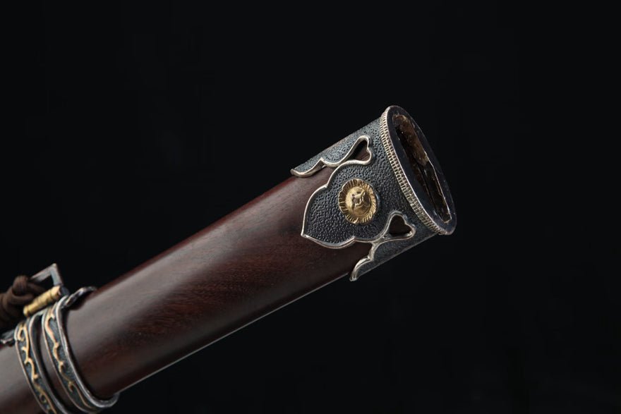 Tang Dao Yuhuan Damascus Folded Clay Tempered Rosewood Scabbard 玉環 | KatanaSwordArt Dao For Sale