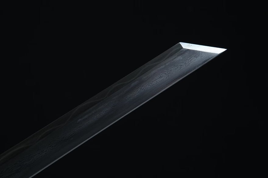 Tang Dao Yuhuan Damascus Folded Clay Tempered Rosewood Scabbard 玉環 | KatanaSwordArt Dao For Sale