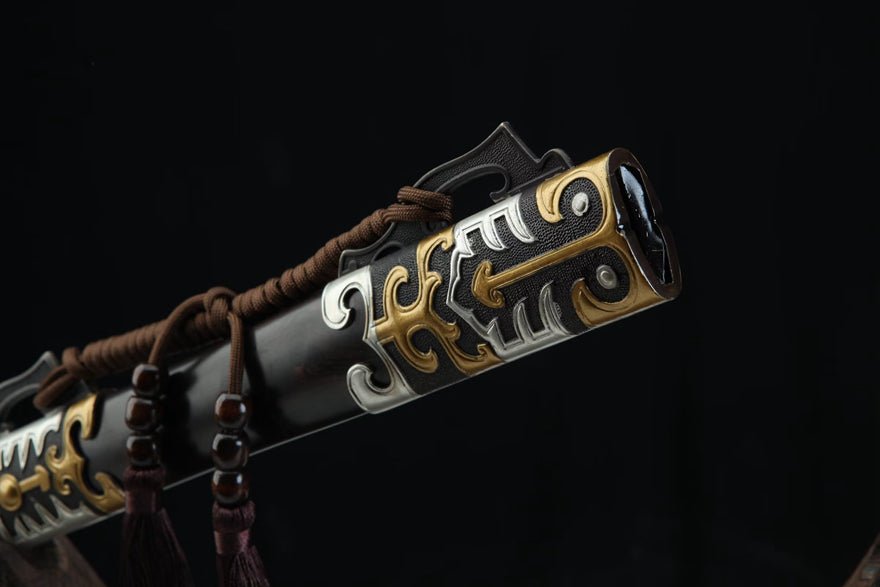 Tang Dao Zhonghua Damascus Folded Clay Tempered Ebony Wood Scabbard 中華 | KatanaSwordArt Dao For Sale