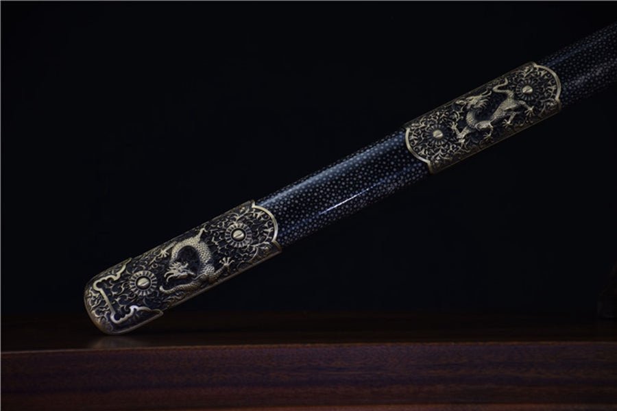 Tang Dao ZunLong T10 Clay Tempered Ray Skin Scabbard 尊龍 | KatanaSwordArt Dao For Sale