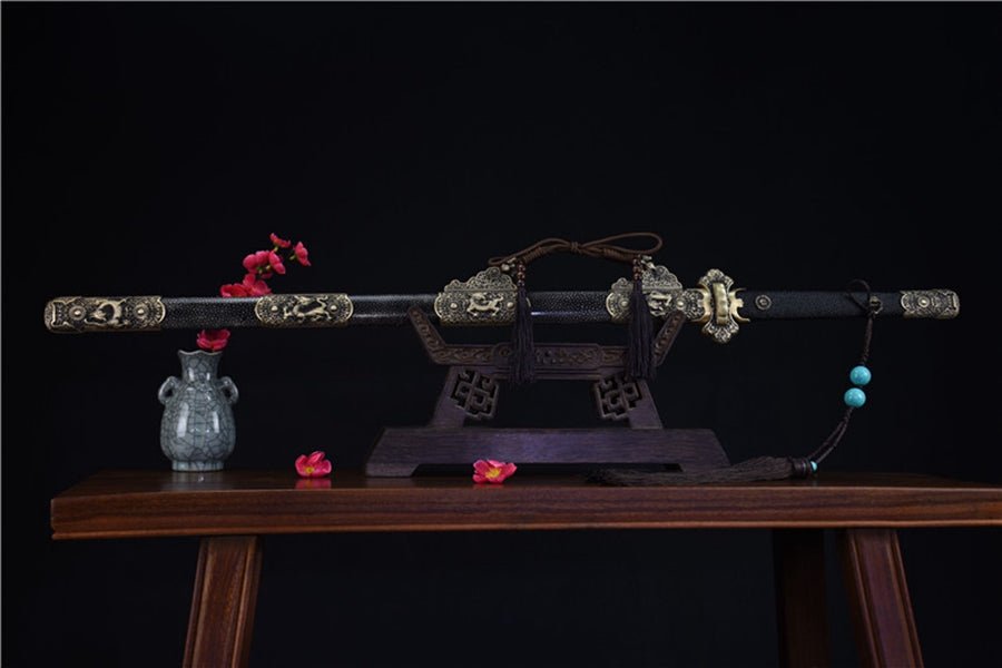 Tang Dao ZunLong T10 Clay Tempered Ray Skin Scabbard 尊龍 | KatanaSwordArt Dao For Sale