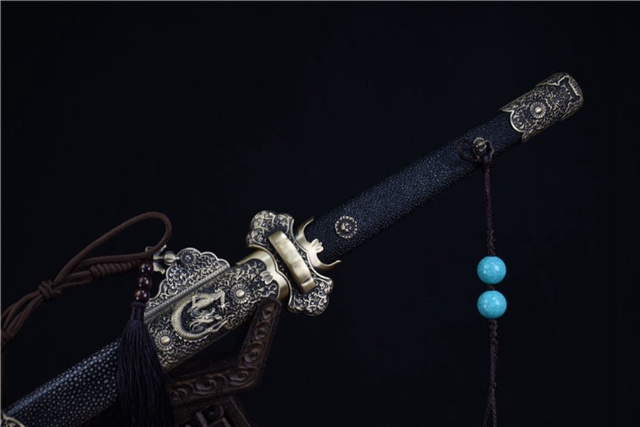 Tang Dao ZunLong T10 Clay Tempered Ray Skin Scabbard 尊龍 | KatanaSwordArt Dao For Sale