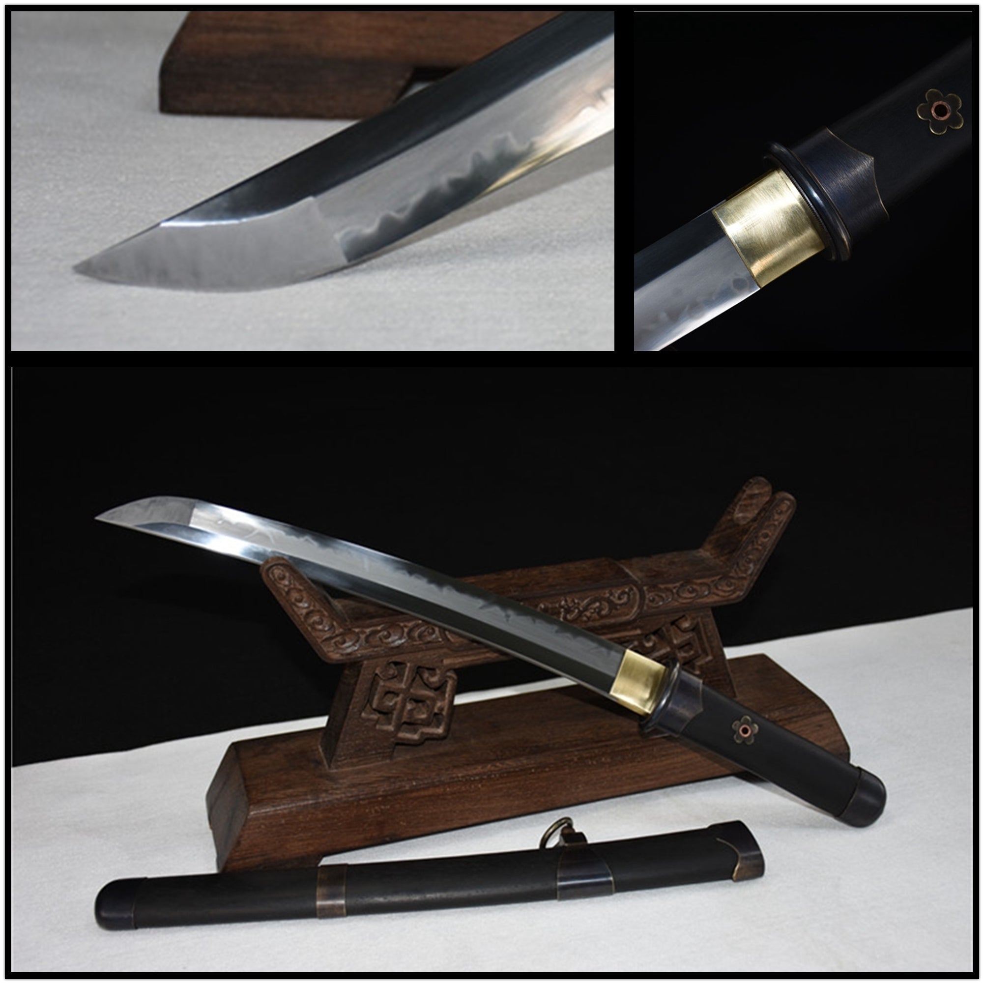 Tanto Sword HeiLi T10 Clay Tempered Rosewood 黑梨 | KatanaSwordArt Tanto For Sale 2025
