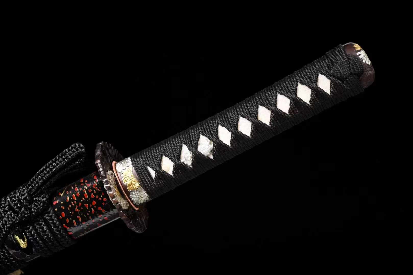 Wakizashi Sword Hua Kai Damascus Folded Clay Tempered 花开 | KatanaSwordArt Wakizashi For Sale 2025