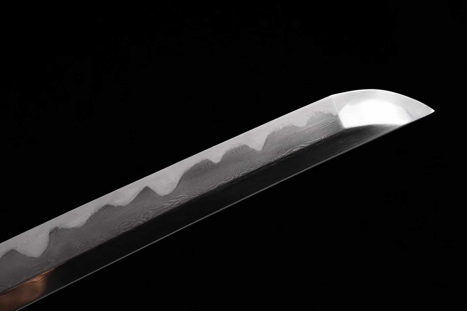 Wakizashi Sword Hua Kai Damascus Folded Clay Tempered 花开 | KatanaSwordArt Wakizashi For Sale 2025