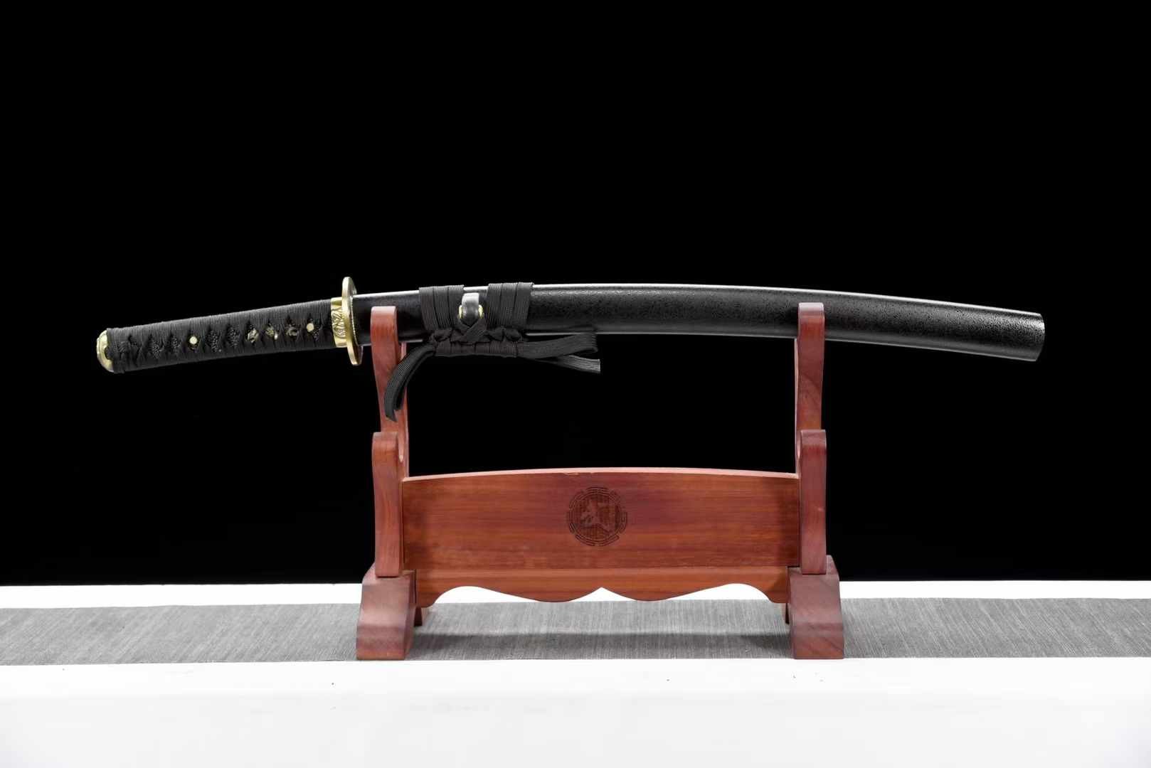 Wakizashi Sword JingGang T10 Clay Tempered Black Saya 金剛 | KatanaSwordArt Wakizashi For Sale 2025